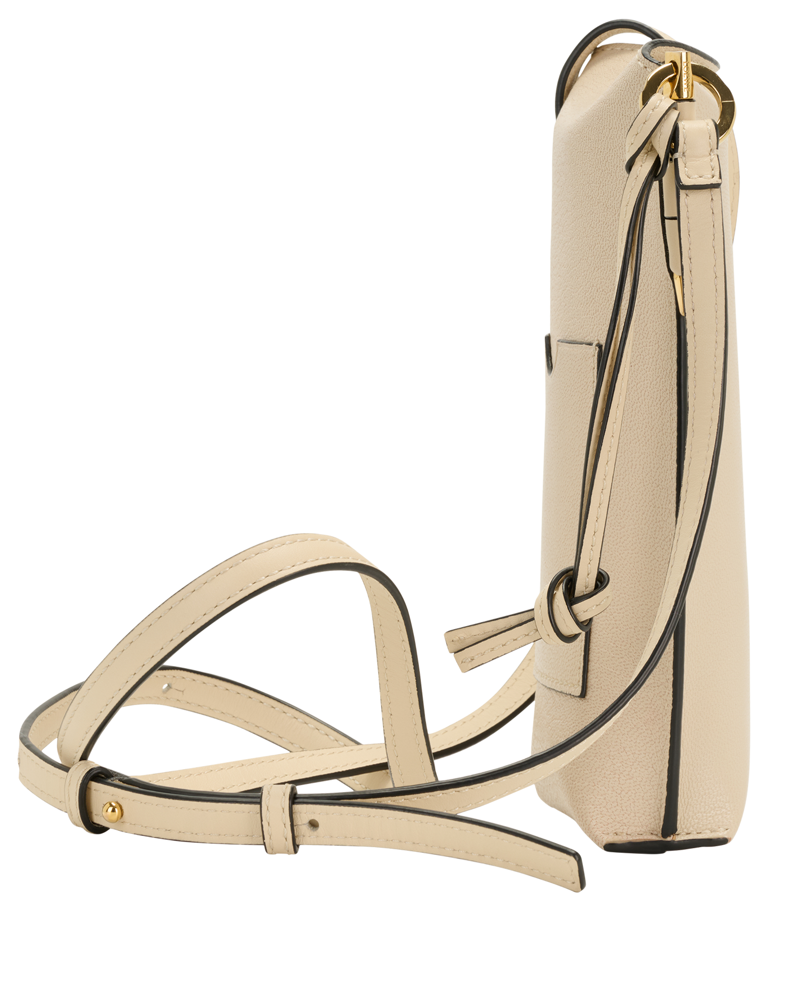 Gate Pocket Crossbody, &pound;250, Handbags, Cream, Leather, Side view